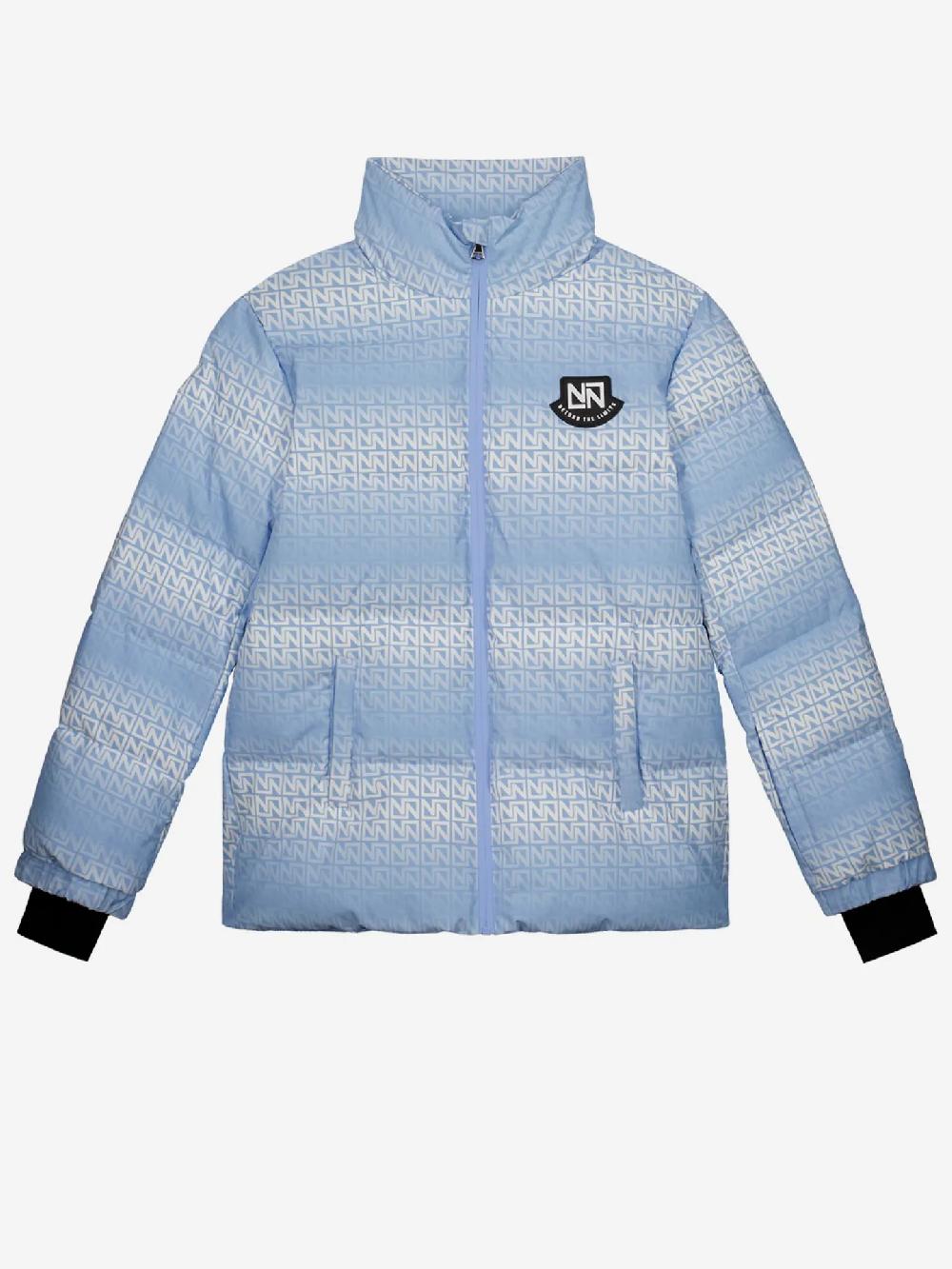 Nikkie Ski Jas Met Logo Patroon En Hoge Kraag