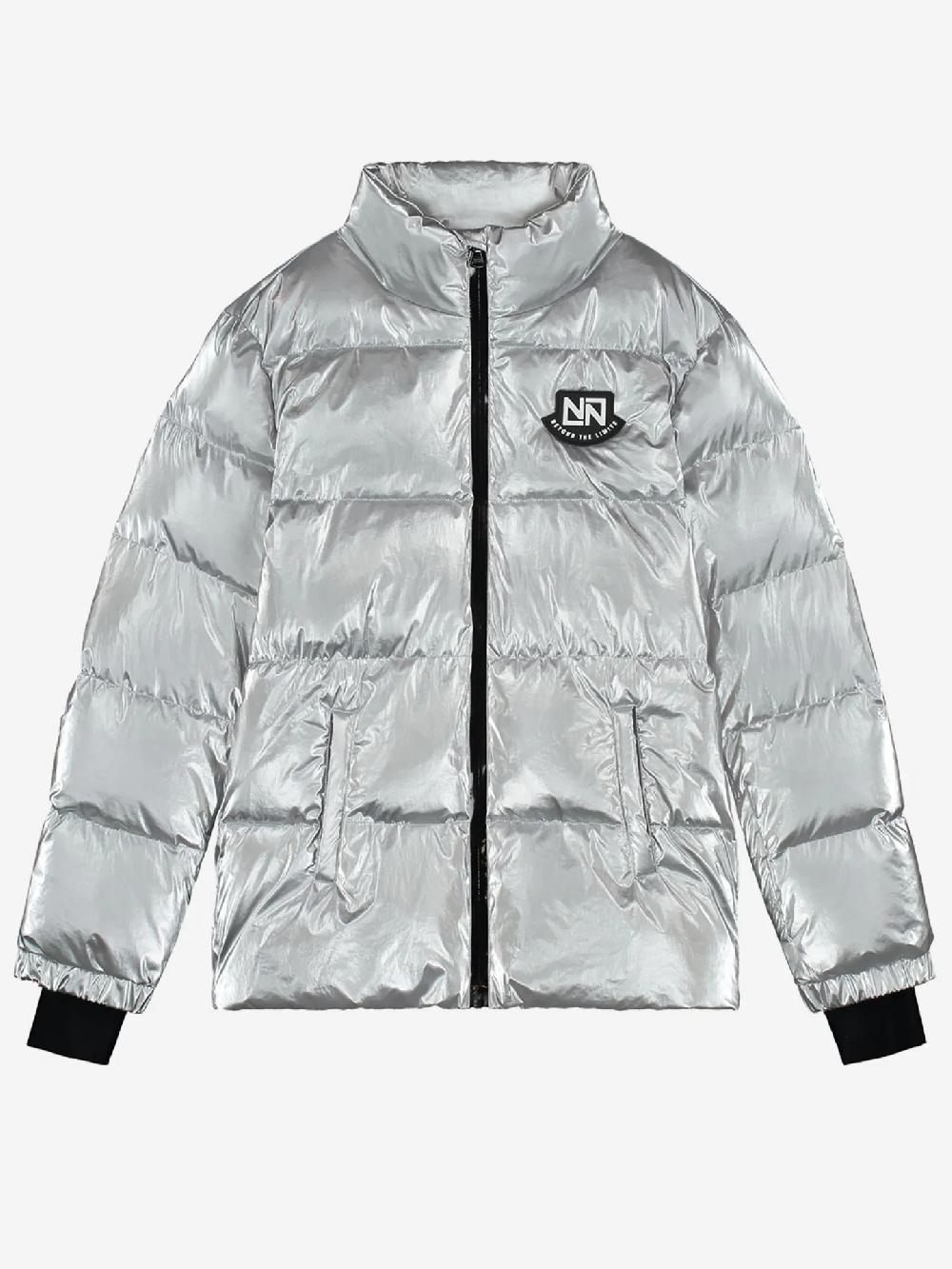 Nikkie Ski Jas Met Metallic Look En Hoge Kraag