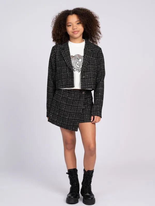 nikkie Skort met pied-de-poule patroon