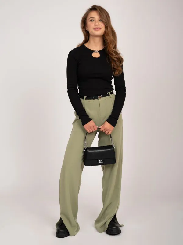 nikkie Straight fit broek met split