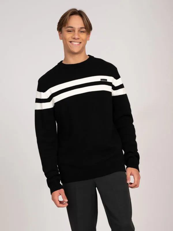 nikkie Sweater met gestreept detail