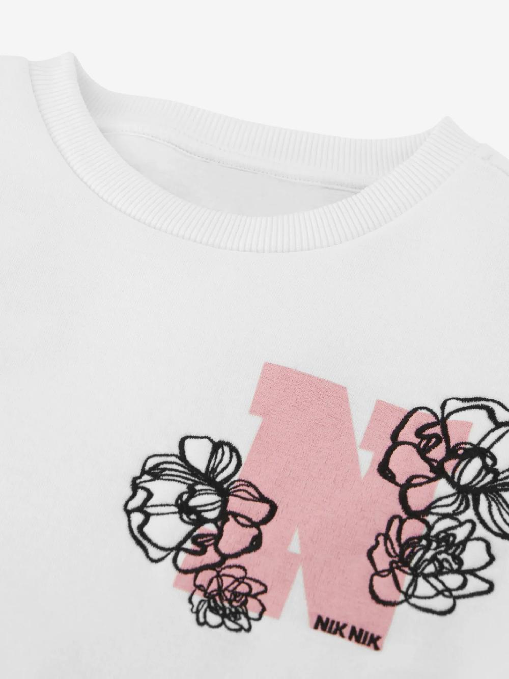 Nikkie Sweater Met Grafisch Logo En Bloemenprint