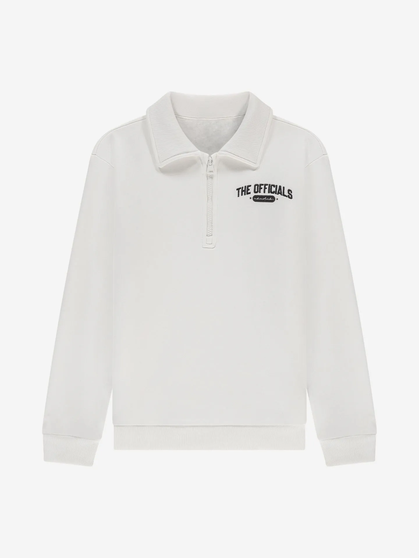 Nikkie Sweater Met Halve Rits En Geborduurd Logo