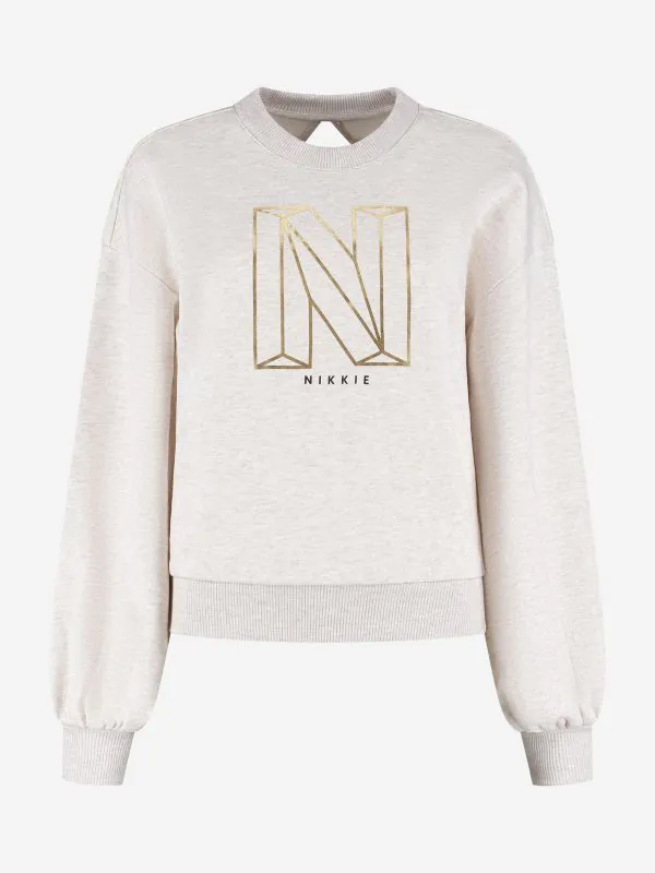 nikkie Sweater met open detail op de rug