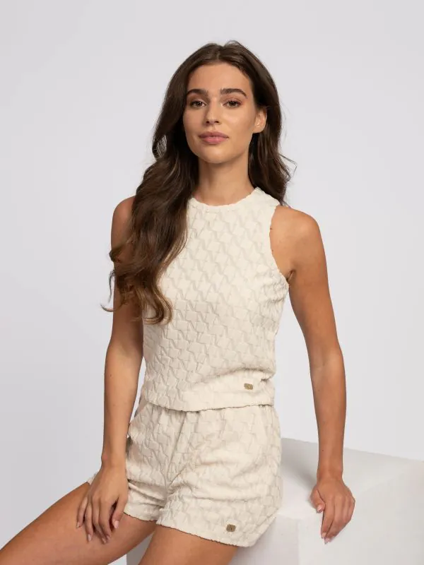 nikkie Sweatshort met logo patroon