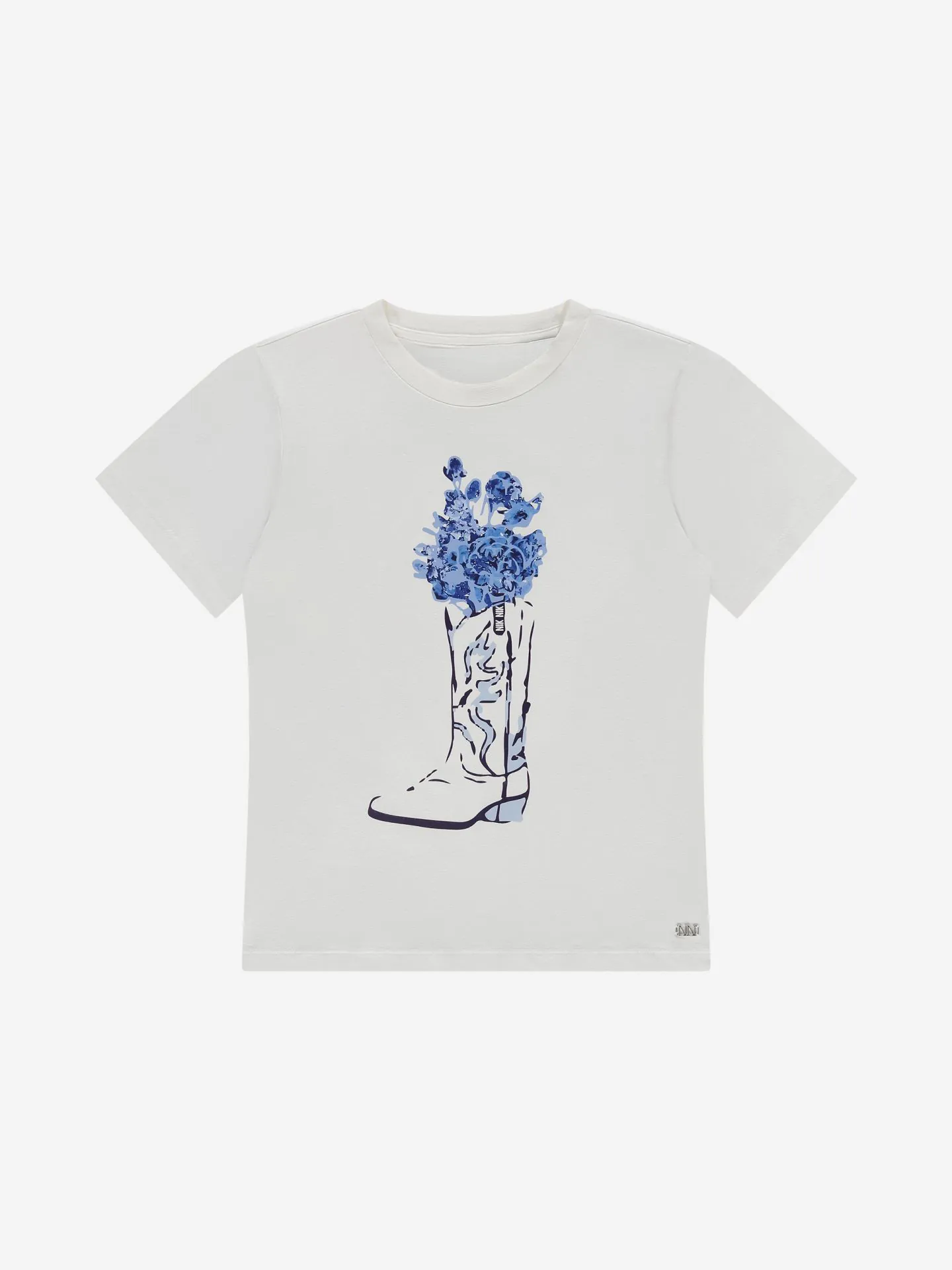 Nikkie T-shirt Met Cowboylaars Print
