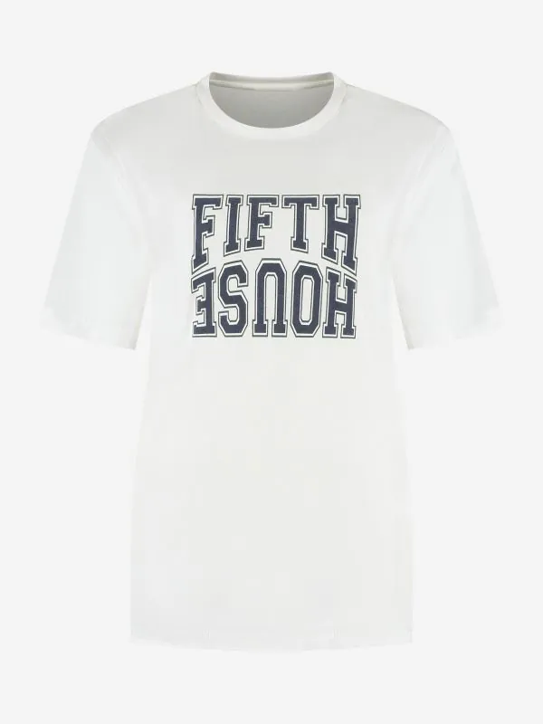nikkie T-shirt met FIFTH HOUSE logo