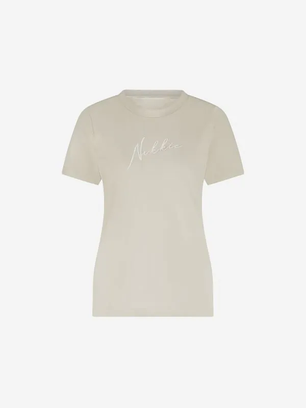 nikkie T-shirt met geborduurd logo