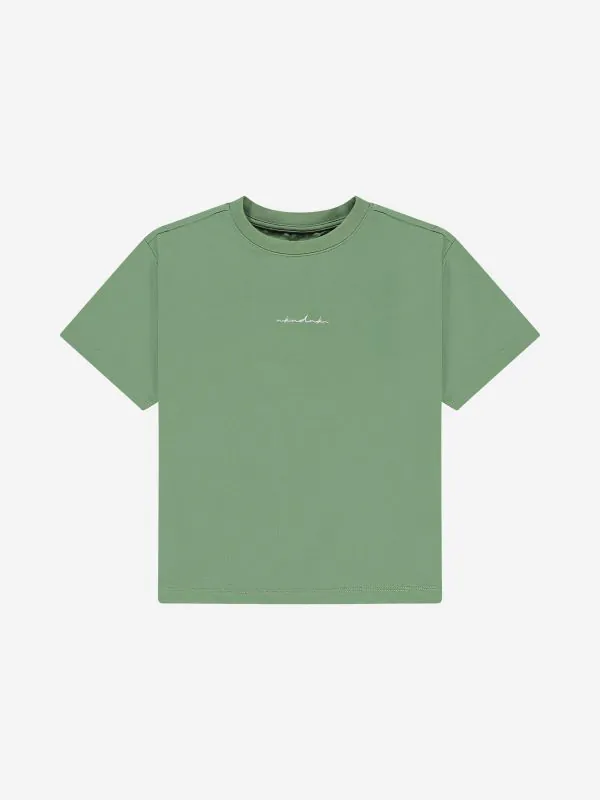 nikkie T-shirt met geborduurde tekst