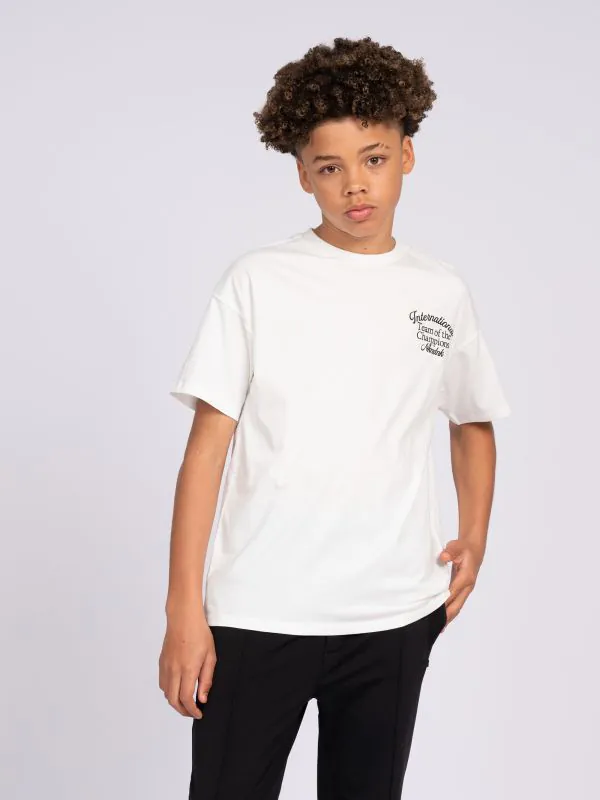 nikkie T-shirt met geborduurde tekst