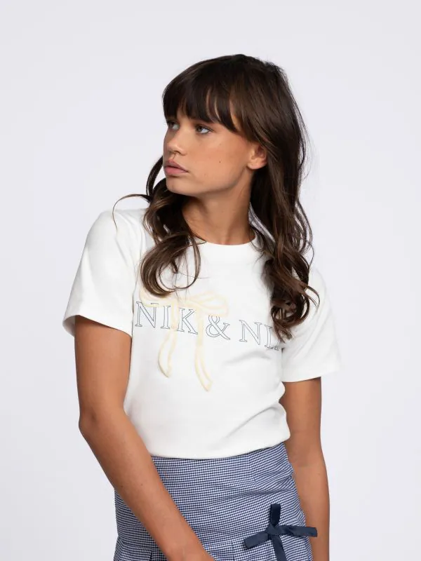 nikkie T-shirt met grafische logo opdruk