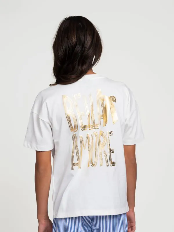 nikkie T-shirt met grafische opdruk op rug