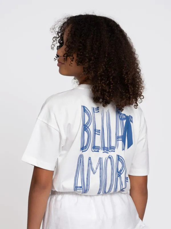 nikkie T-shirt met grafische opdruk op rug