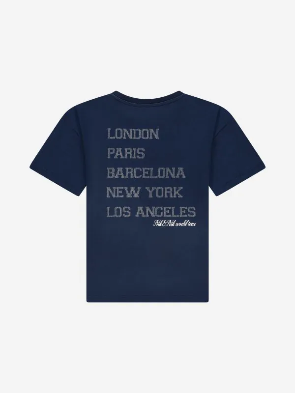 nikkie T-shirt met grafische tekst op achterkant