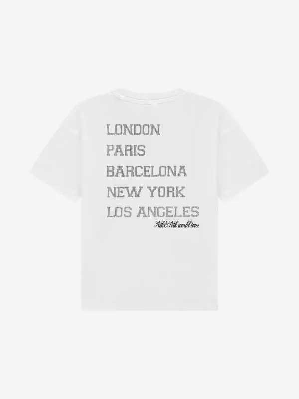 nikkie T-shirt met grafische tekst op achterkant