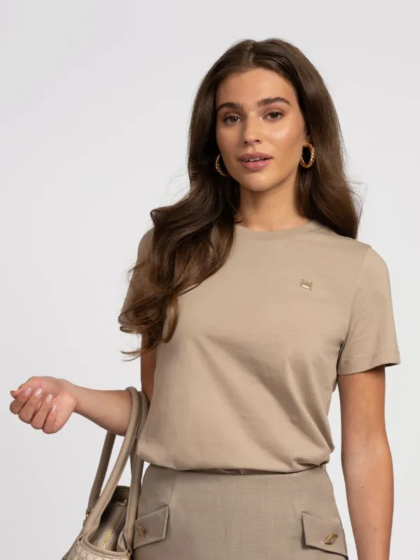 nikkie T-shirt met logo detail