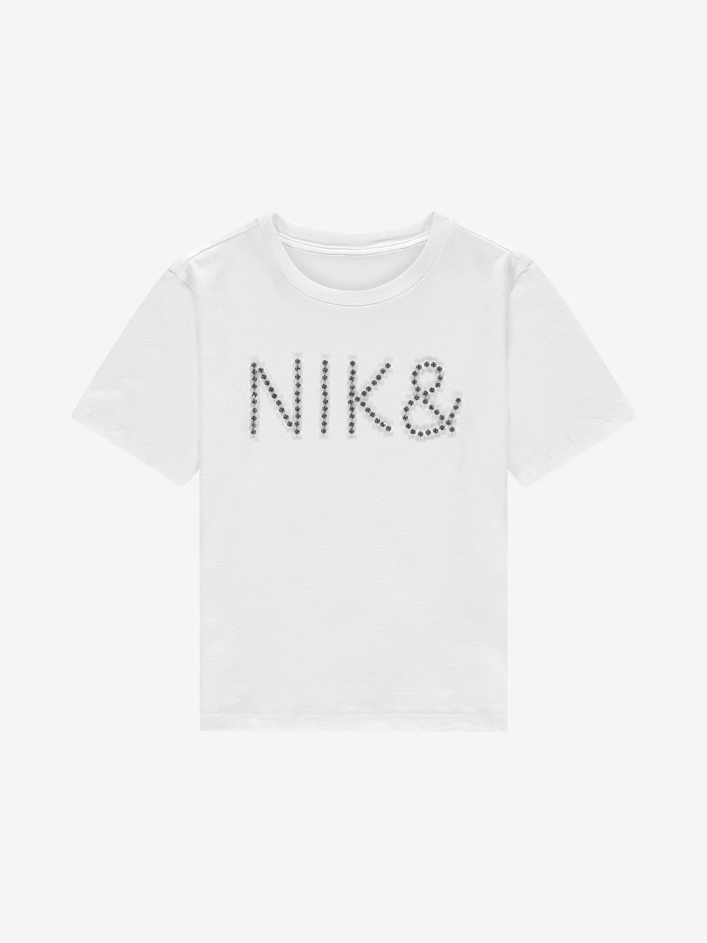 Nikkie T-shirt Met Logo Van Strass Steentjes