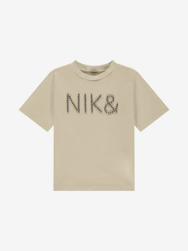 Nikkie T-shirt Met Logo Van Strass Steentjes