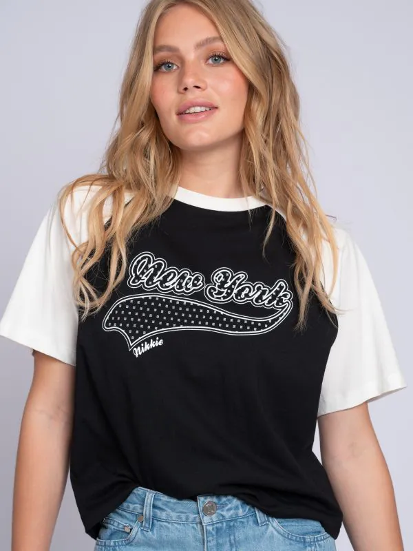 nikkie T-shirt met New York print