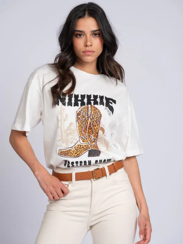 nikkie T-shirt met NIKKIE western print