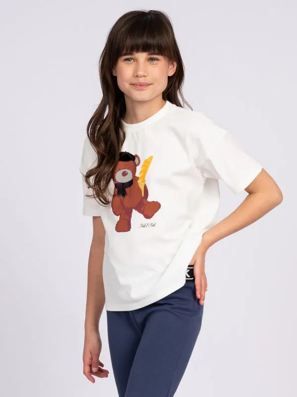 nikkie T-shirt met opdruk van een beer