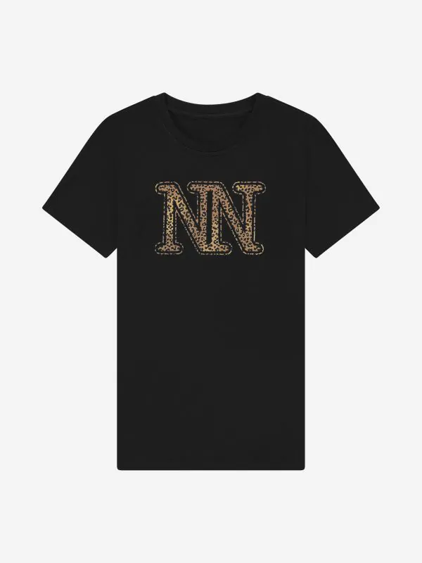 Nikkie T-shirt Met Panterprint Logo