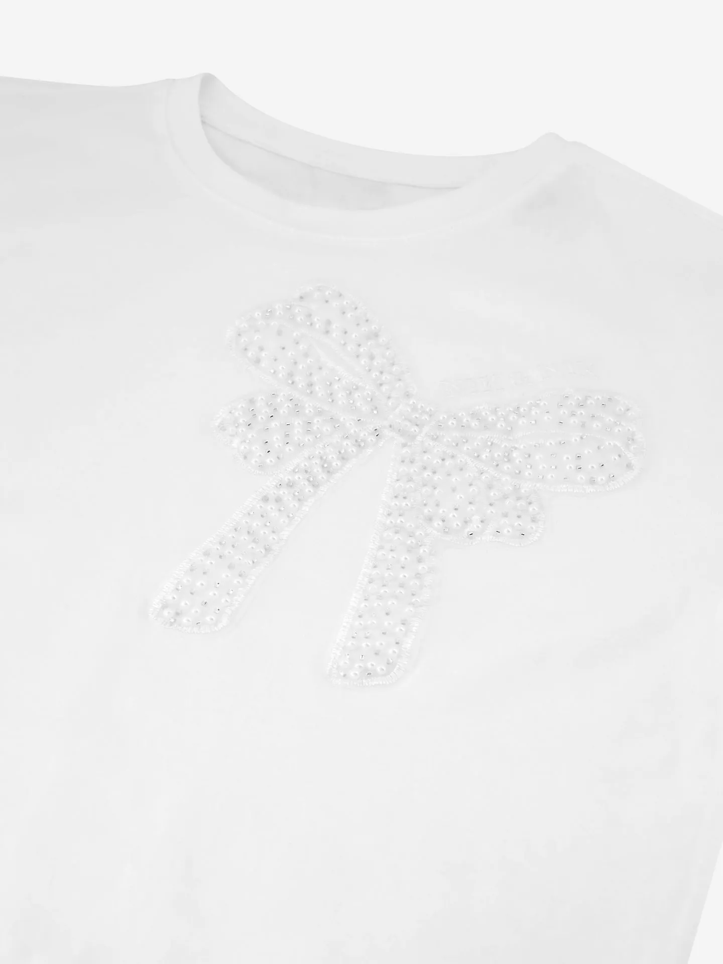 Nikkie T-shirt Met Strikdetail Van Parels