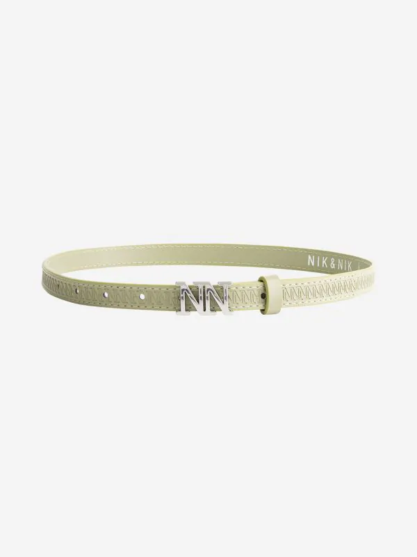 nikkie Taille riem met logo patroon