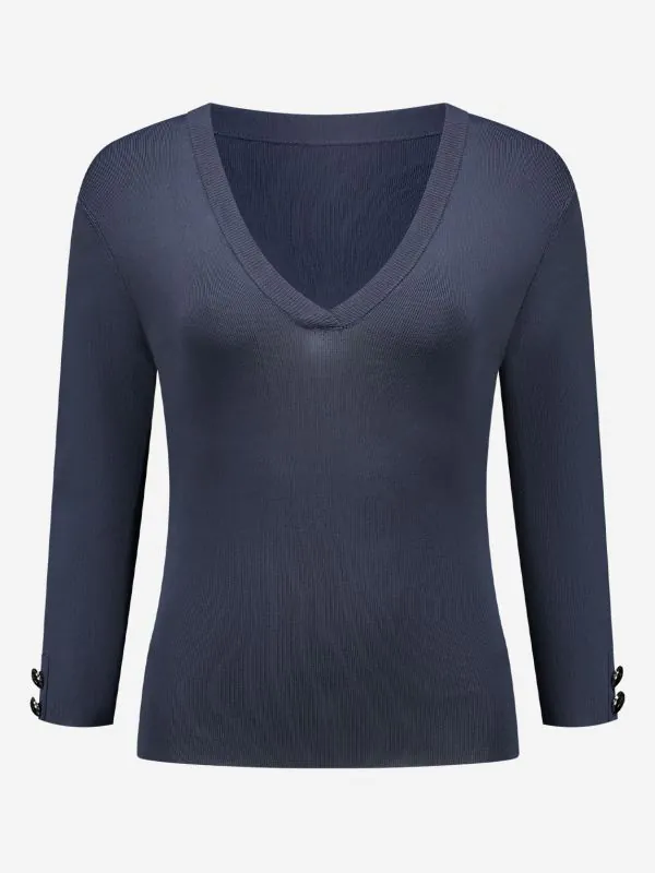 nikkie Top met driekwart mouwen