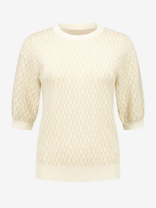 nikkie Top met logo patroon