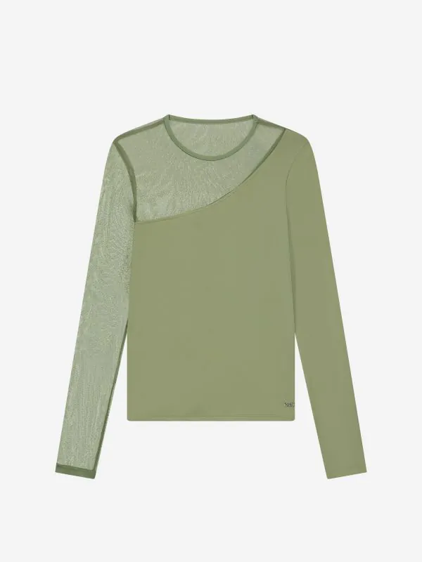 nikkie Top met mesh