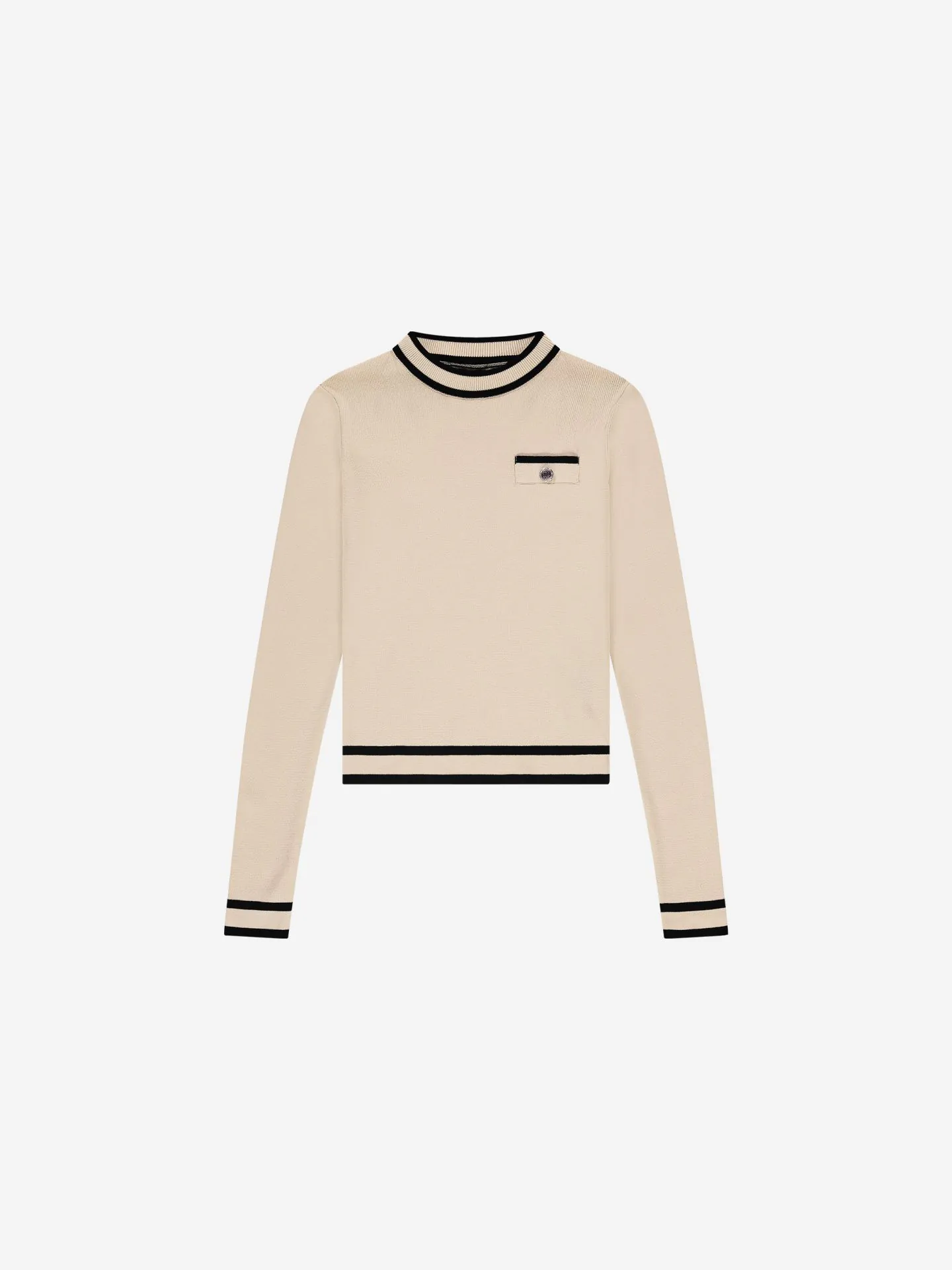 Nikkie Trui Met Zwarte Contrastbiezen