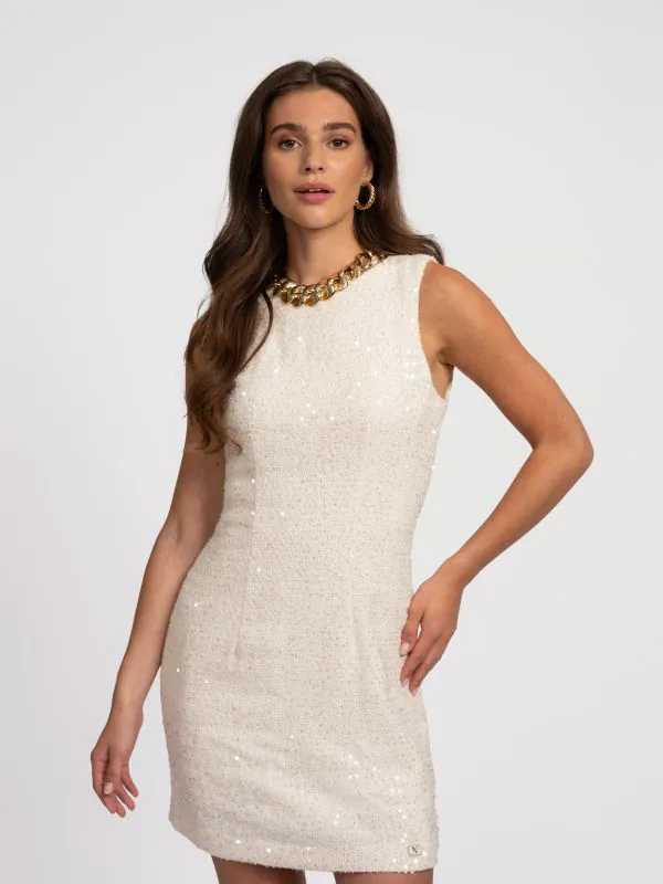 nikkie Tweed jurk met pailletten