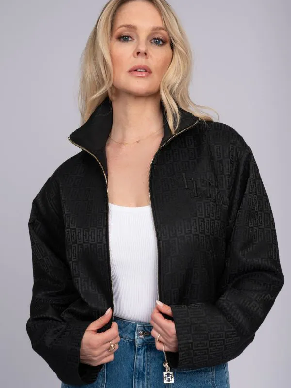 nikkie Wijdvallend jack met FH logo patroon