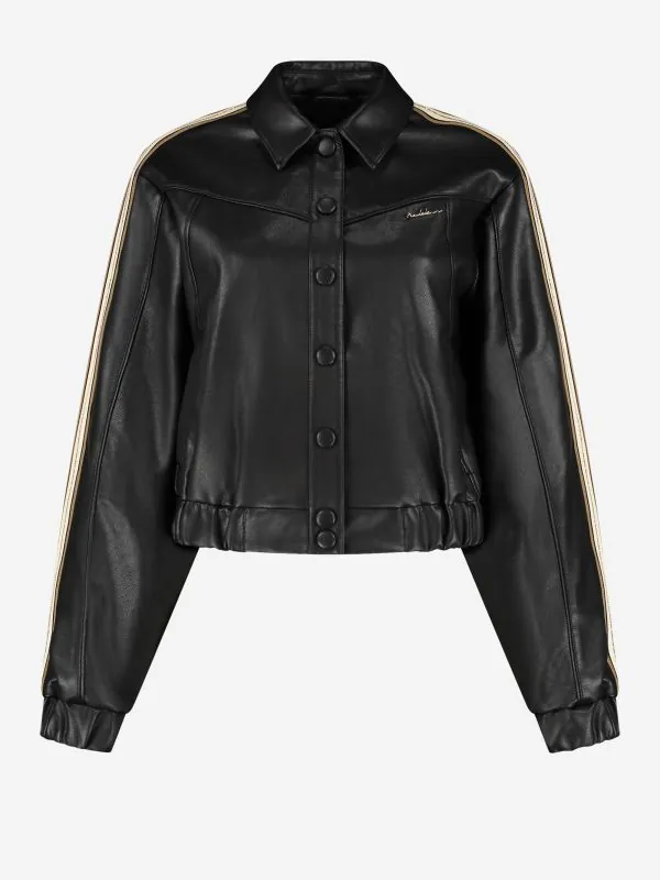 nikkie Wijdvallend jack van imitatieleer