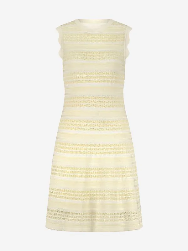 nikkie Opengebreide A-lijn jurk met golvende mouwen