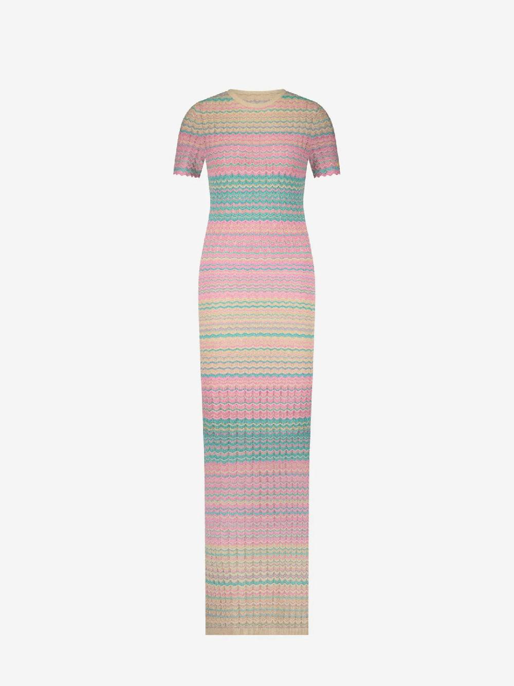 Nikkie Opengebreide Maxi Jurk Met Glitterdraadje En Split