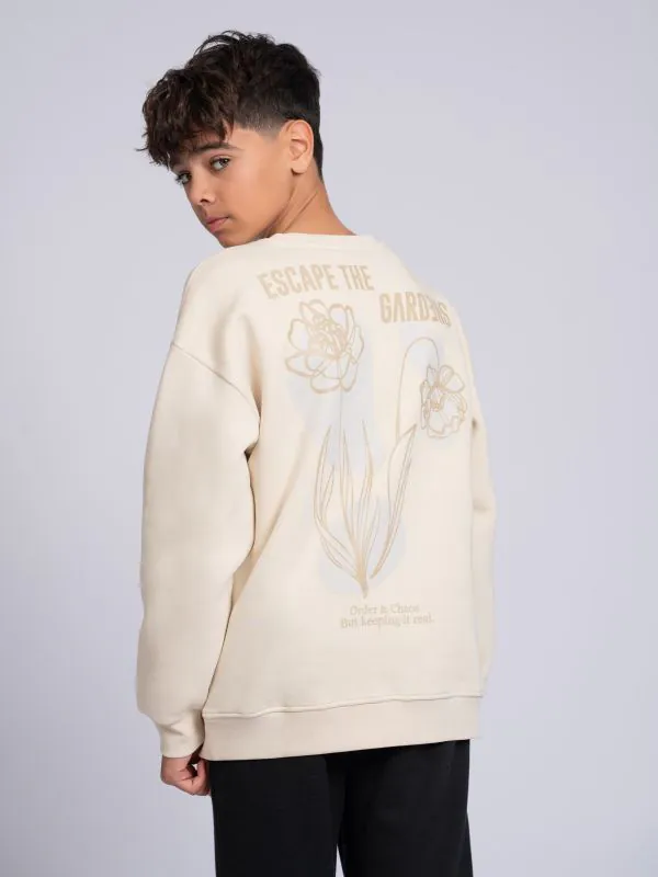 nikkie Oversized sweater met grafische print op rug