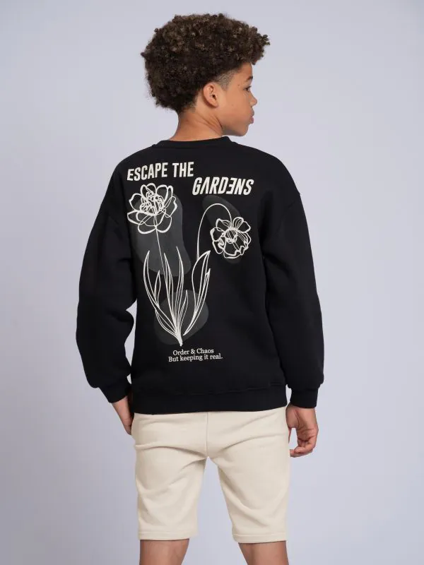 nikkie Oversized sweater met grafische print op rug