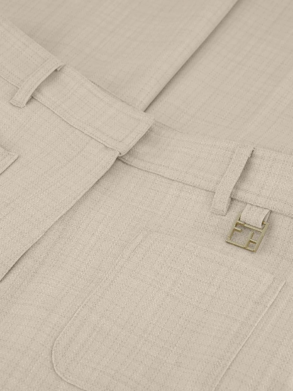 Nikkie Pantalon Met Gemêleerde Textuur En Logo Detail