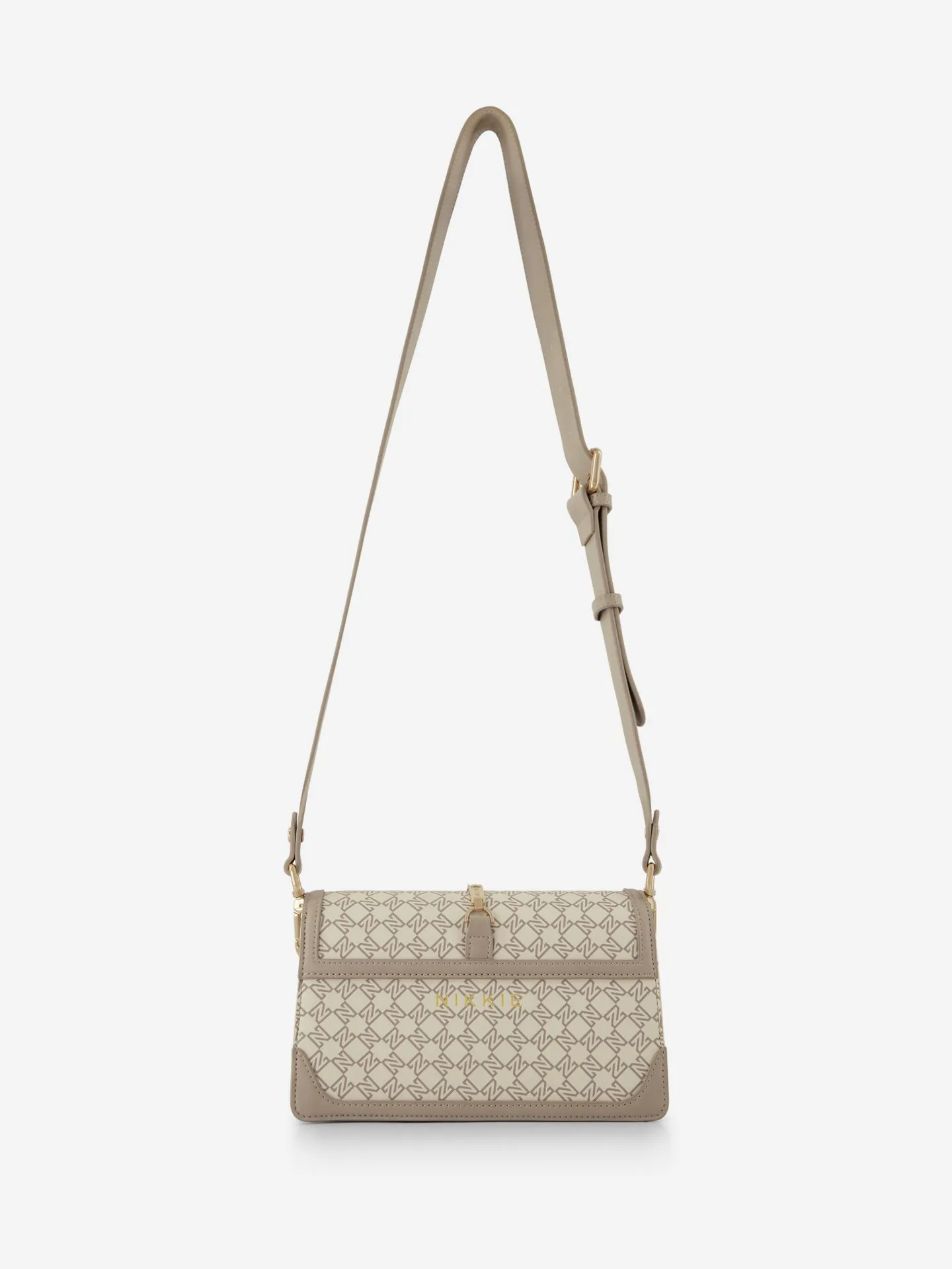 Nikkie Schoudertas Met Logo Patroon En Ketting Detail