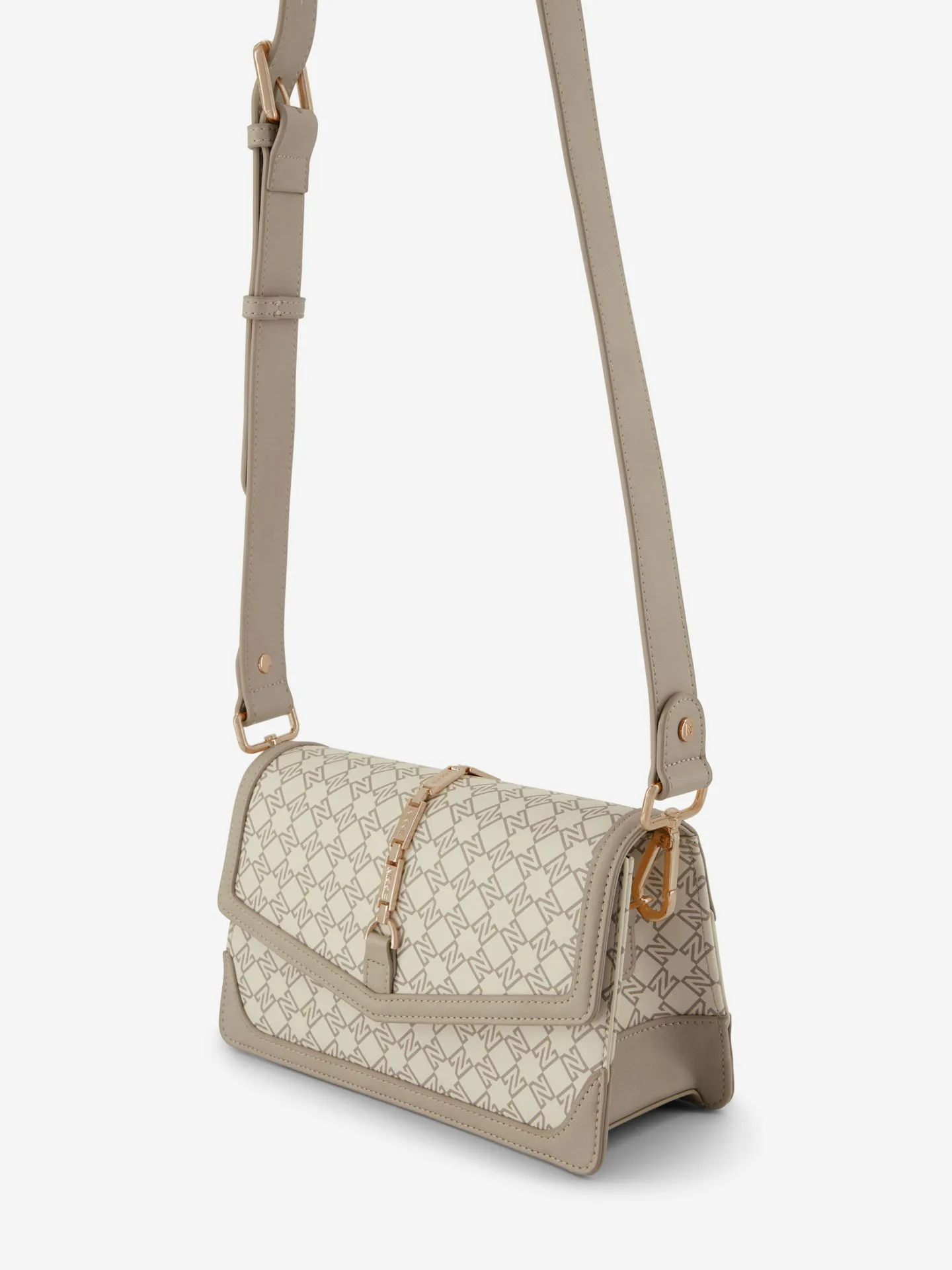 Nikkie Schoudertas Met Logo Patroon En Ketting Detail