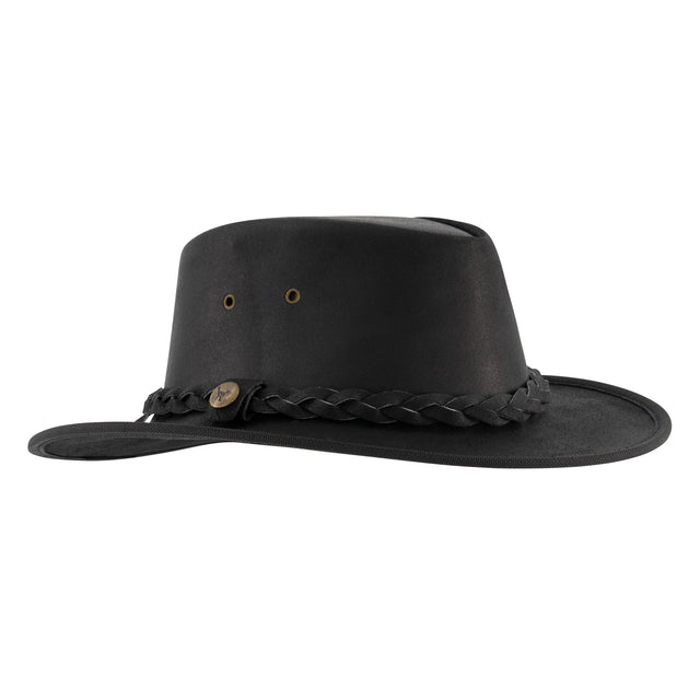 nogrz Leather Country Hat Black