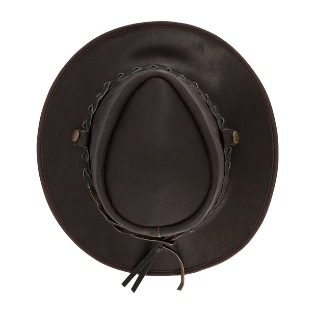 Nogrz Leather Country Hat Dark Brown