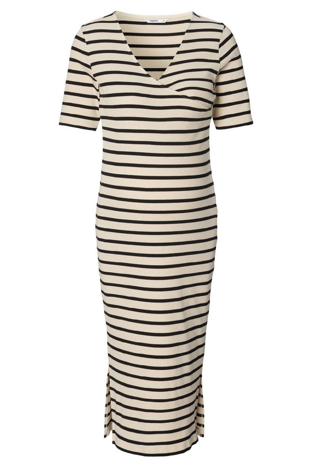 Noppies Jurk Met Voedingsfunctie Soiree - Cream Stripe