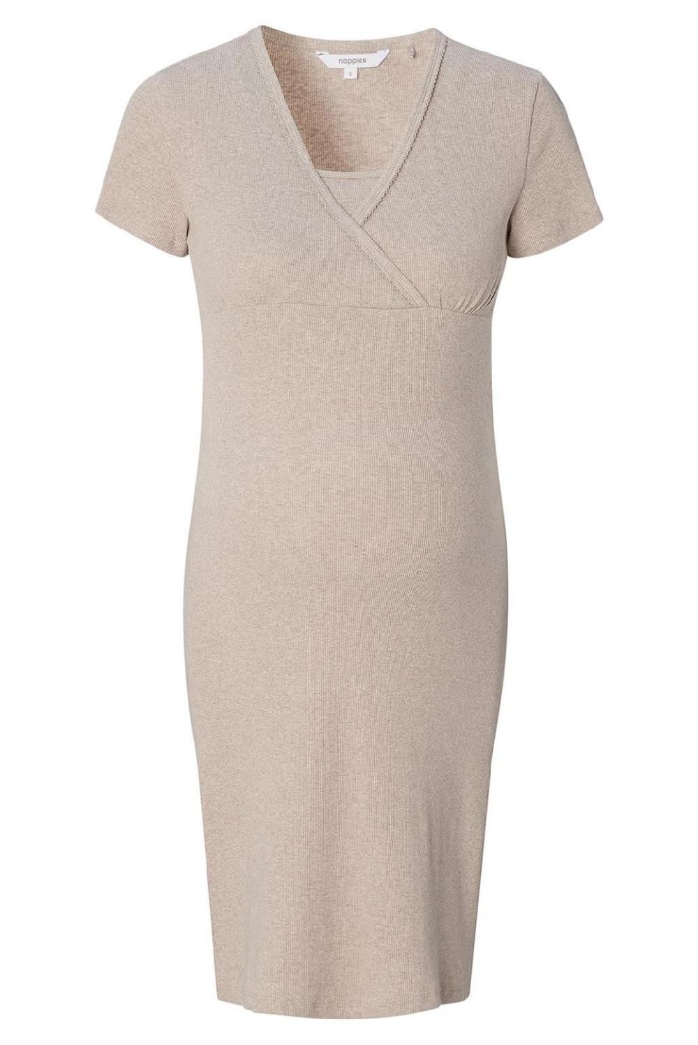 Noppies Nachtjapon Met Voedingsfunctie Tami - Taupe Melange