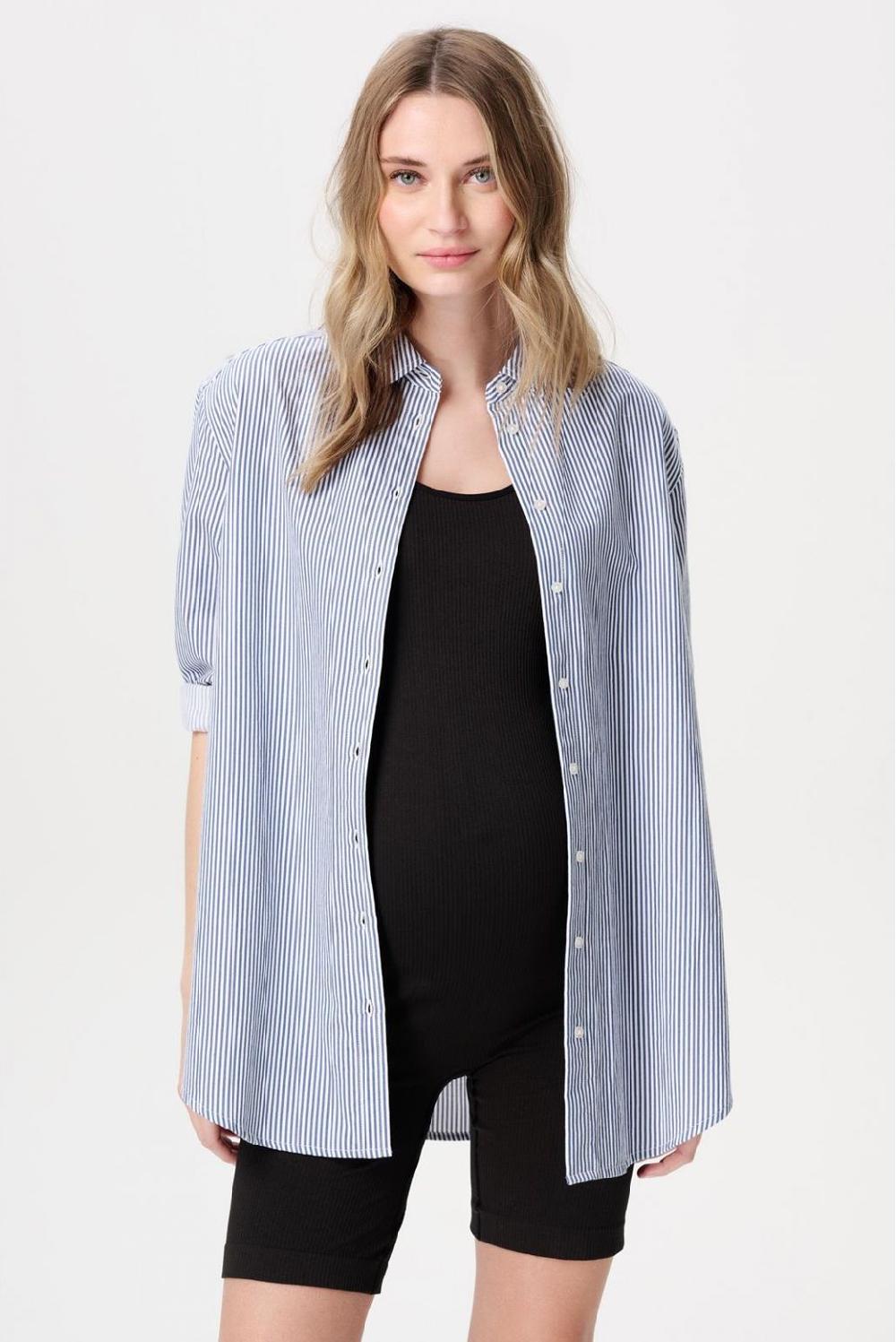 noppies Blouse Arles - Gris blue Stripe