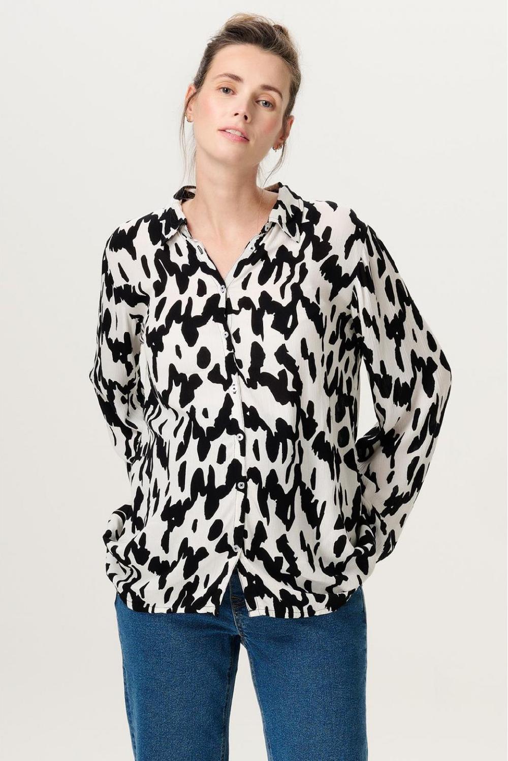 noppies Blouse Esma - Wavy Black Print