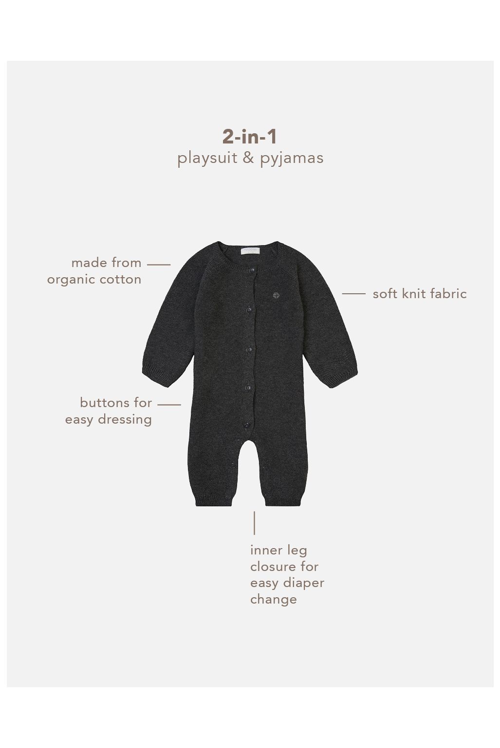 Noppies Boxpak Monrovia - Dark Grey Melange