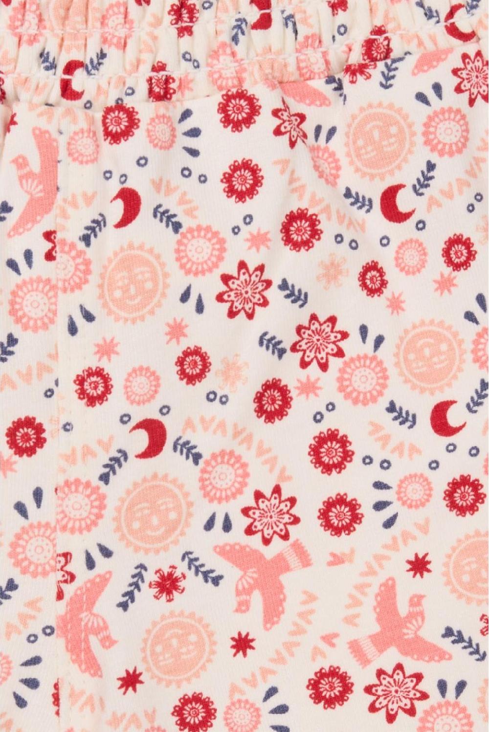 Noppies Broek Madras - Floral Pattern Pink